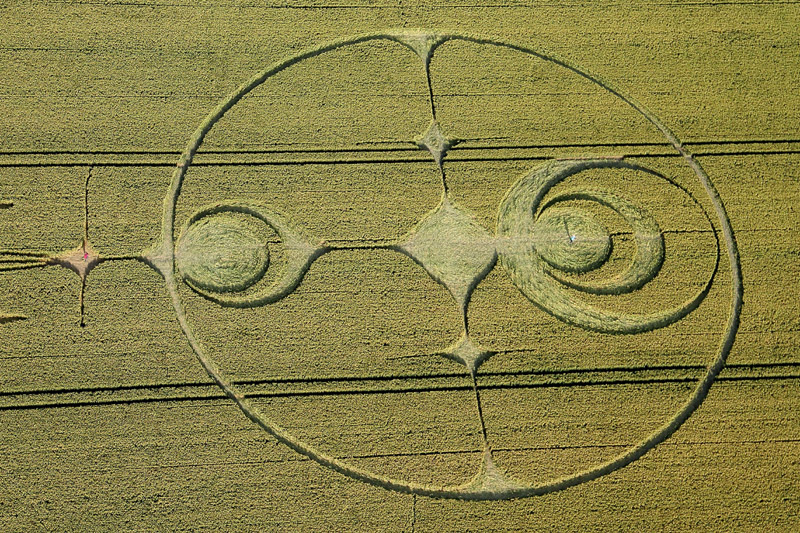 Stanton St Bernard, Wiltshire crop circle, aerial photo 31