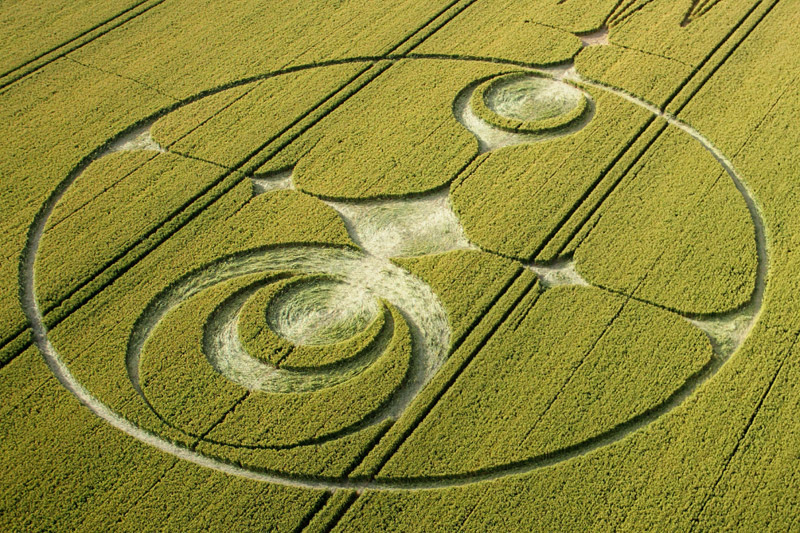 Stanton St Bernard, Wiltshire crop circle, aerial photo 33