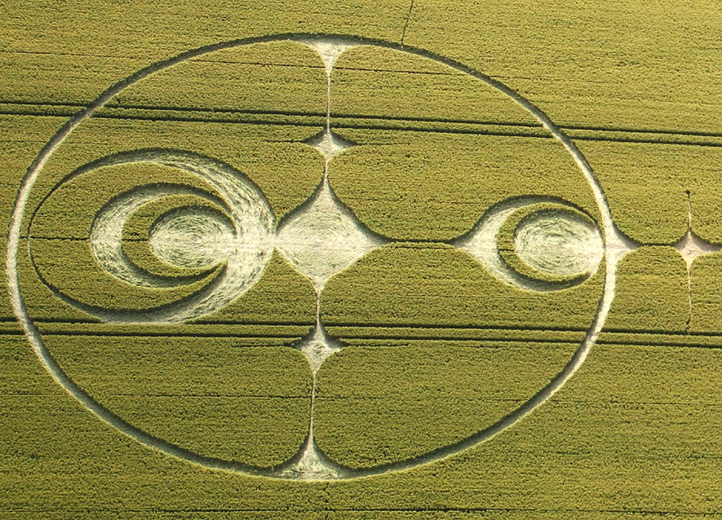Stanton St Bernard, Wiltshire crop circle, aerial photo 32