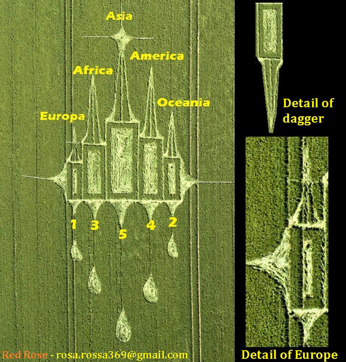 Stanton St Bernard, Wiltshire crop circle, aerial photo 53