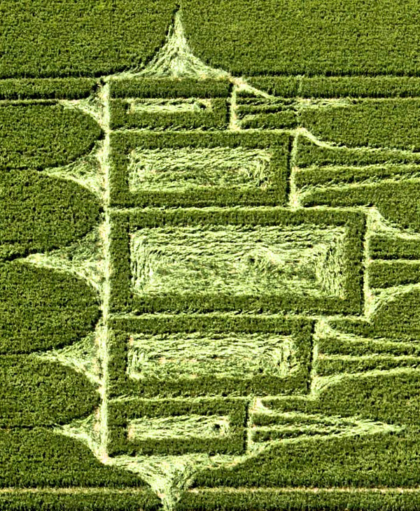 Stanton St Bernard, Wiltshire crop circle, aerial photo 13