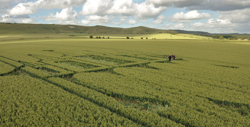 Stanton St Bernard, Wiltshire crop circle, aerial photo 79