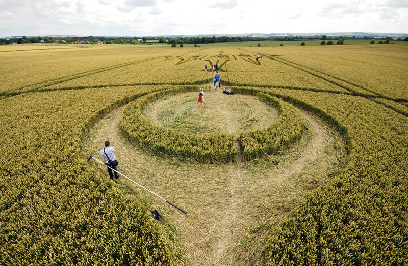 Stanton St Bernard (2) (PHASE 3), Wiltshire crop circle, aerial photo 19