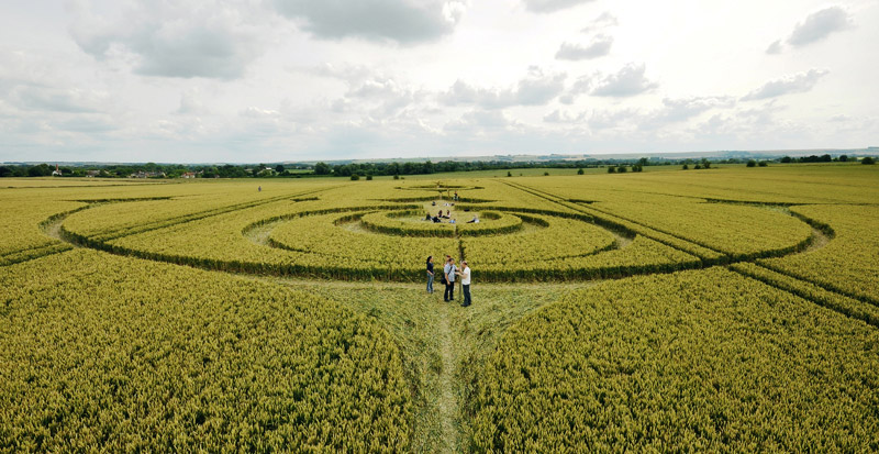 Stanton St Bernard (2) (PHASE 3), Wiltshire crop circle, aerial photo 18