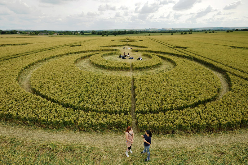 Stanton St Bernard (2) (PHASE 3), Wiltshire crop circle, aerial photo 17