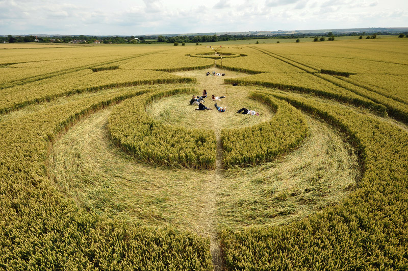 Stanton St Bernard (2) (PHASE 3), Wiltshire crop circle, aerial photo 16