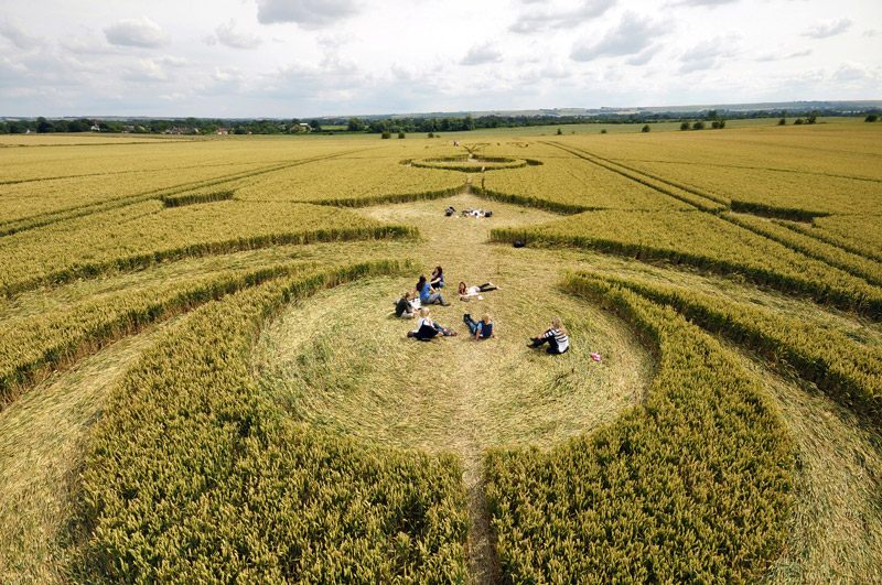Stanton St Bernard (2) (PHASE 3), Wiltshire crop circle, aerial photo 15