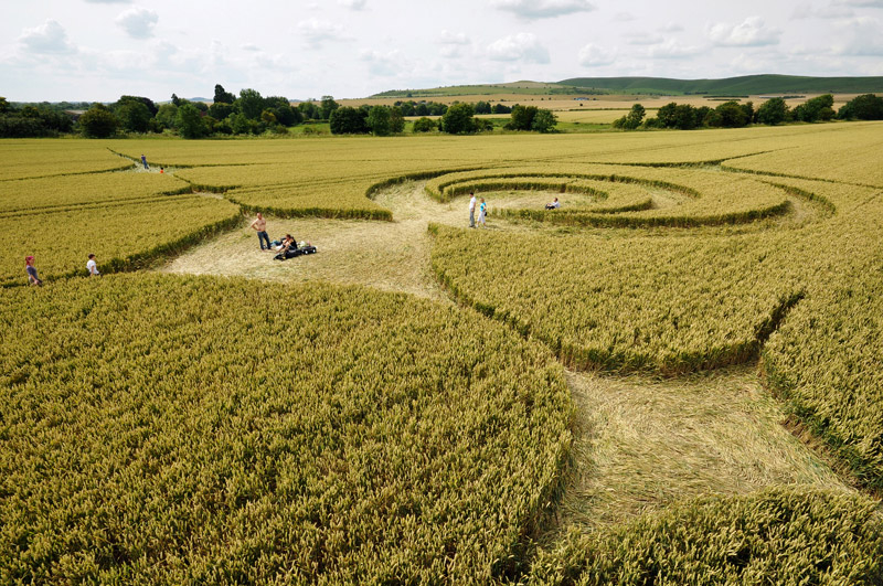 Stanton St Bernard (2) (PHASE 3), Wiltshire crop circle, aerial photo 14