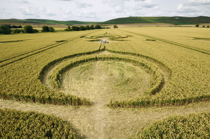 Stanton St Bernard (2) (PHASE 3), Wiltshire crop circle, aerial photo 12