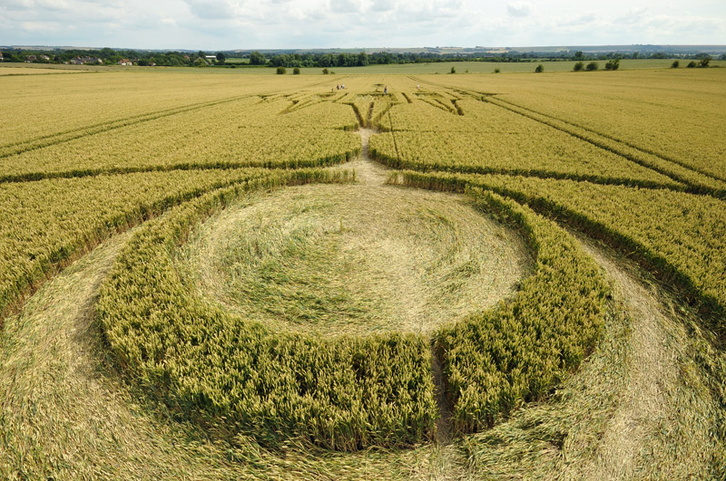 Stanton St Bernard (2) (PHASE 3), Wiltshire crop circle, aerial photo 11