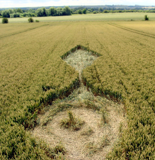 Stanton St Bernard (2) (PHASE 3), Wiltshire crop circle, aerial photo 4