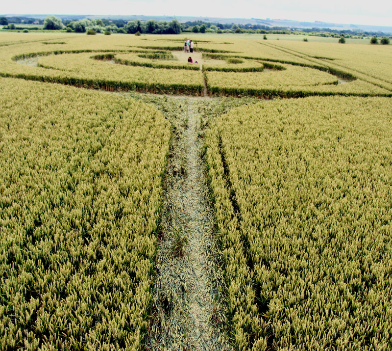 Stanton St Bernard (2) (PHASE 3), Wiltshire crop circle, aerial photo 9