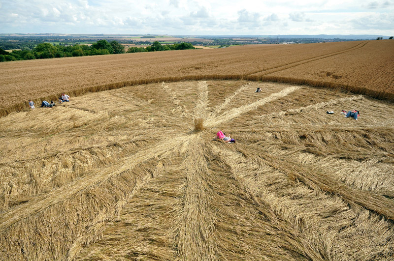 Stone Pit Hill, Wiltshire crop circle, aerial photo 20