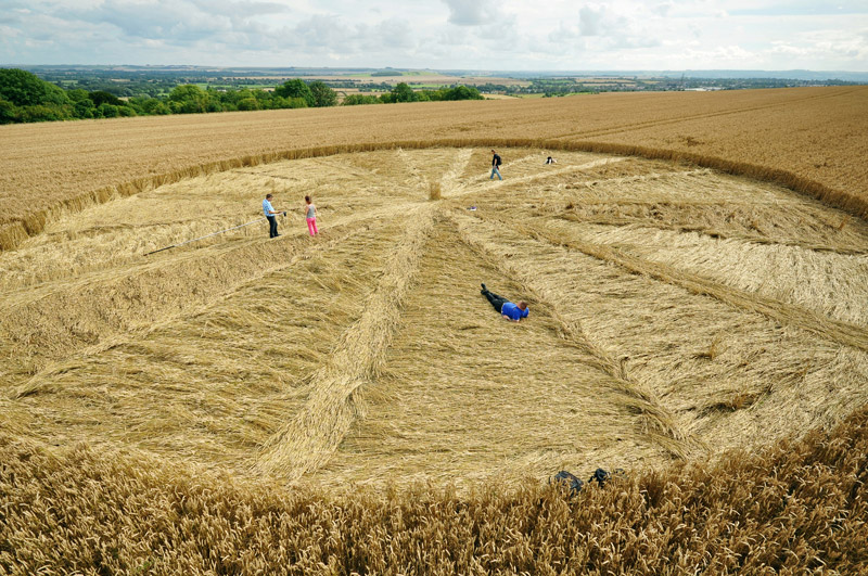 Stone Pit Hill, Wiltshire crop circle, aerial photo 19