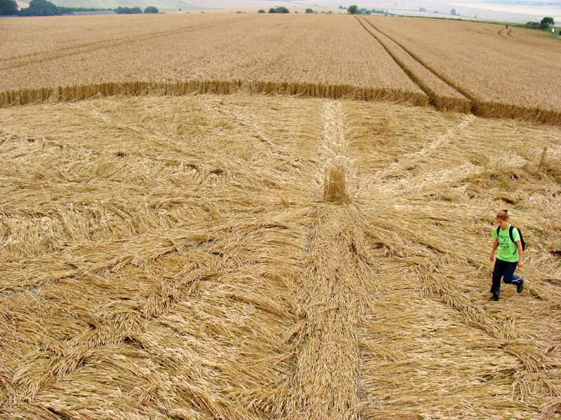 Stone Pit Hill, Wiltshire crop circle, aerial photo 26