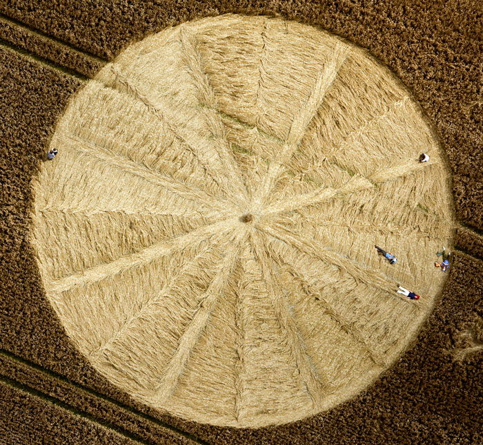 Stone Pit Hill, Wiltshire crop circle, aerial photo 4