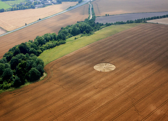 Stone Pit Hill, Wiltshire crop circle, aerial photo 6