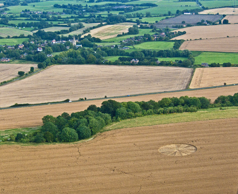 Stone Pit Hill, Wiltshire crop circle, aerial photo 3