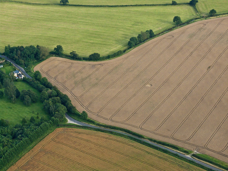 Tanners Bridge, Wiltshire crop circle, aerial photo 4