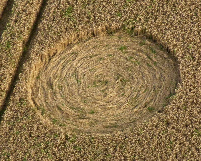 Tanners Bridge, Wiltshire crop circle, aerial photo 2