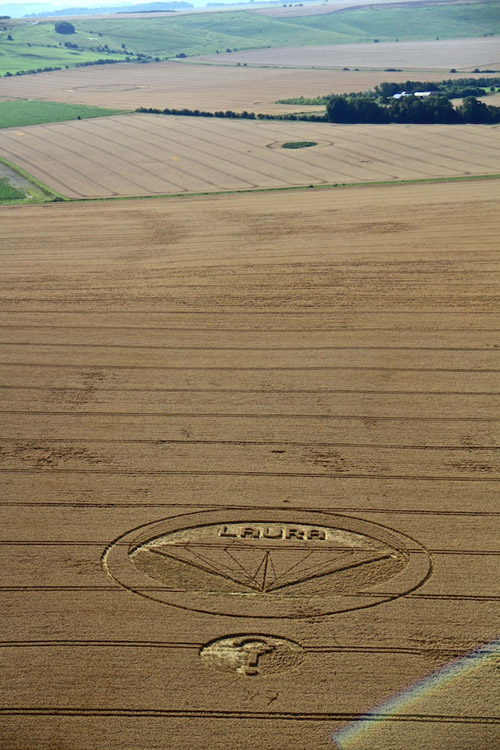 Uffcott, Wiltshire crop circle, aerial photo 2