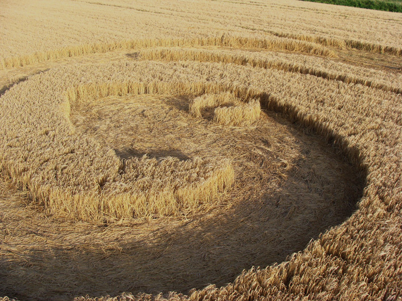 Uffington White Horse, Oxfordshire crop circle, aerial photo 19