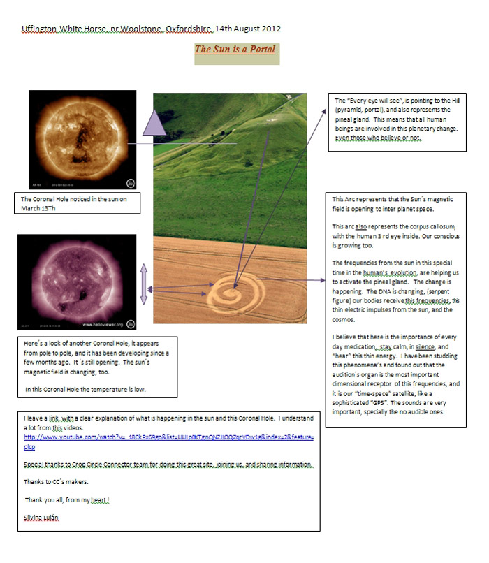 Uffington White Horse, Oxfordshire crop circle, aerial photo 14