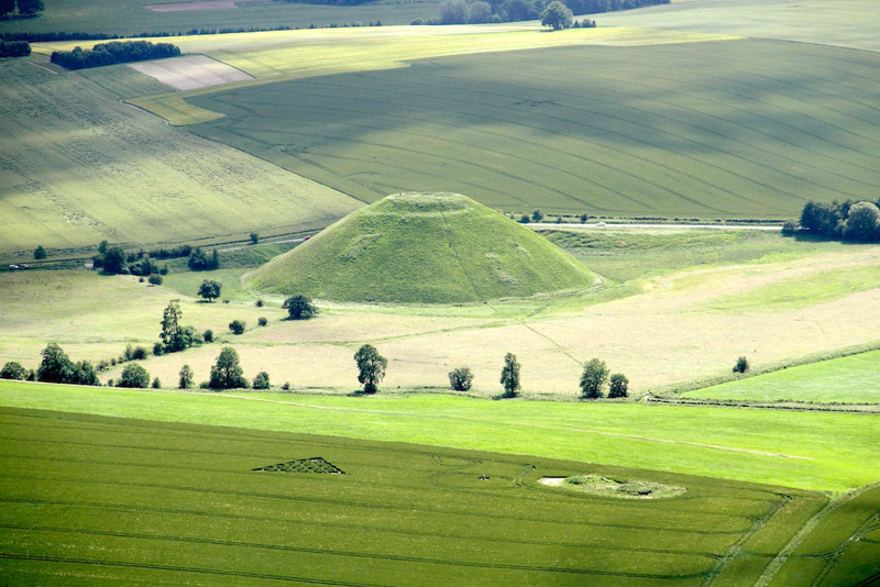Waden Hill, Wiltshire crop circle, aerial photo 3