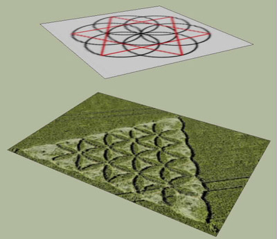 Waden Hill, Wiltshire crop circle, aerial photo 24