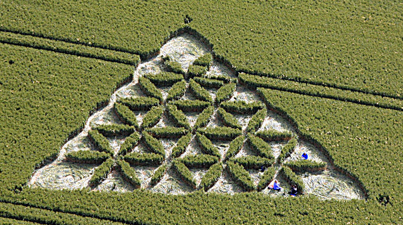 Waden Hill, Wiltshire crop circle, aerial photo 5