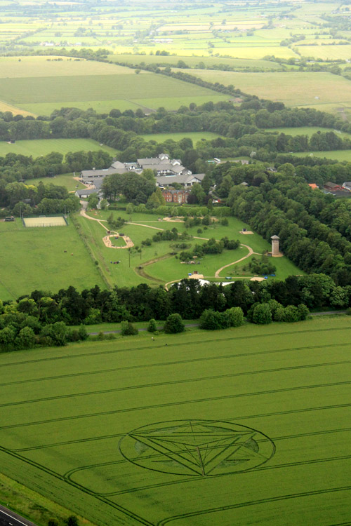 Wanborough Plain, Wiltshire crop circle, aerial photo 73