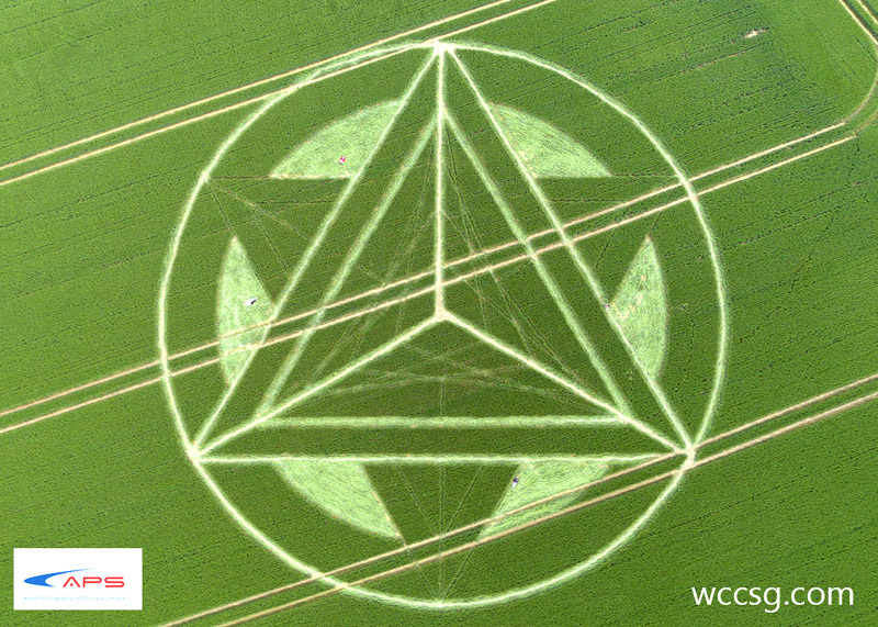 Wanborough Plain, Wiltshire crop circle, aerial photo 6