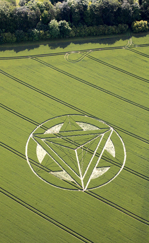 Wanborough Plain, Wiltshire crop circle, aerial photo 11