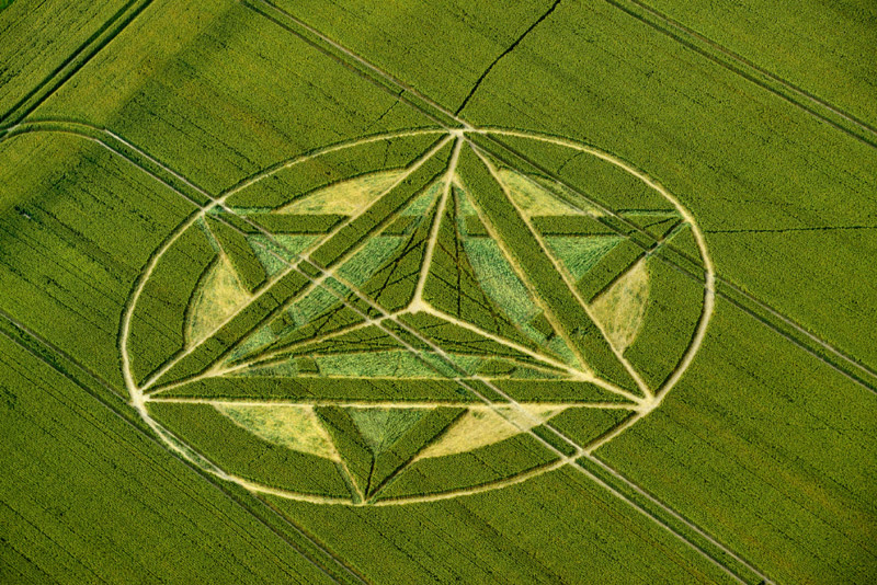 Wanborough Plain, Wiltshire crop circle, aerial photo 18