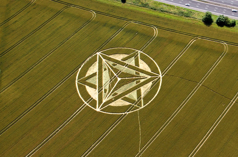 Wanborough Plain, Wiltshire crop circle, aerial photo 13