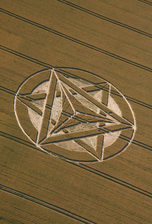 Wanborough Plain, Wiltshire crop circle, aerial photo 22