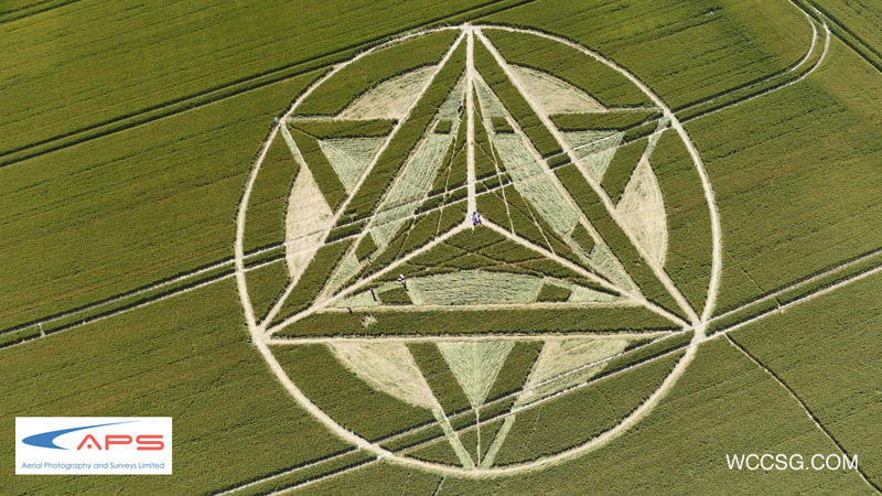 Wanborough Plain, Wiltshire crop circle, aerial photo 24