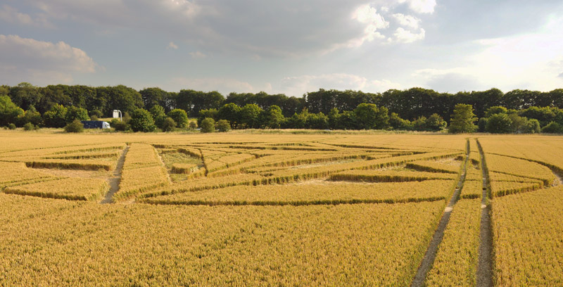 Wanborough Plain, Wiltshire crop circle, aerial photo 16
