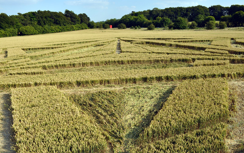 Wanborough Plain, Wiltshire crop circle, aerial photo 15