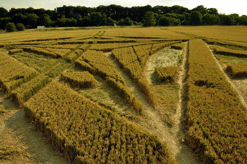 Wanborough Plain, Wiltshire crop circle, aerial photo 14