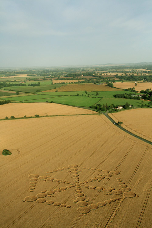 Wappenbury, Warwickshire crop circle, aerial photo 7