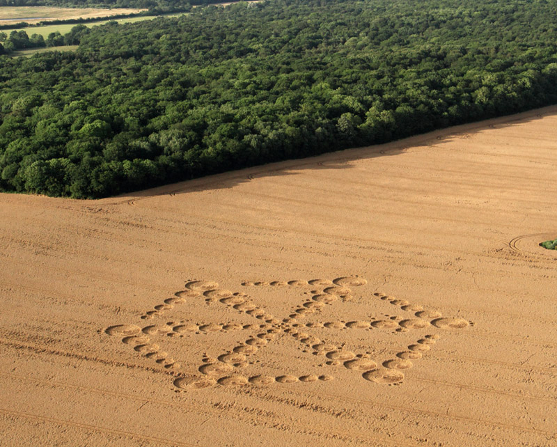 Wappenbury, Warwickshire crop circle, aerial photo 4