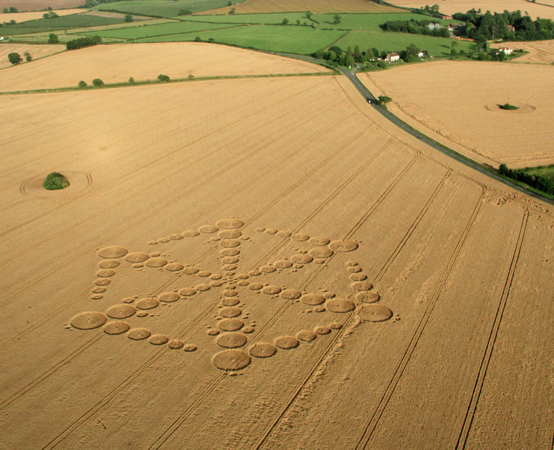 Wappenbury, Warwickshire crop circle, aerial photo 5