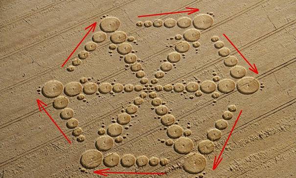 Wappenbury, Warwickshire crop circle, aerial photo 23