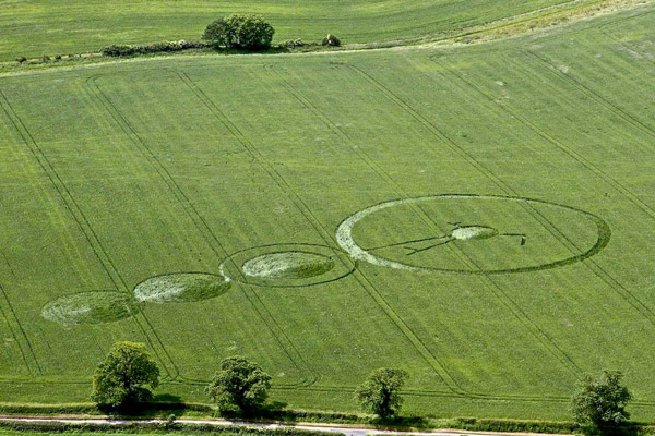 Malthous Bank, Shropshire crop circle, aerial photo 14