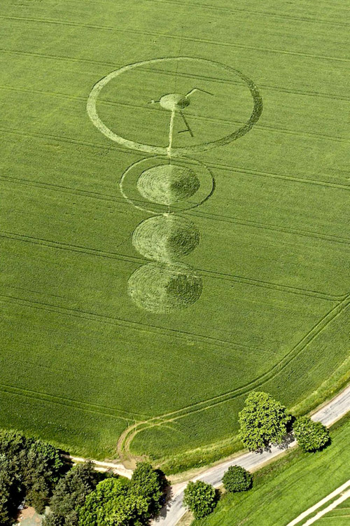Malthous Bank, Shropshire crop circle, aerial photo 22