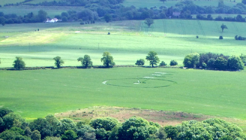 Malthous Bank, Shropshire crop circle, aerial photo 32