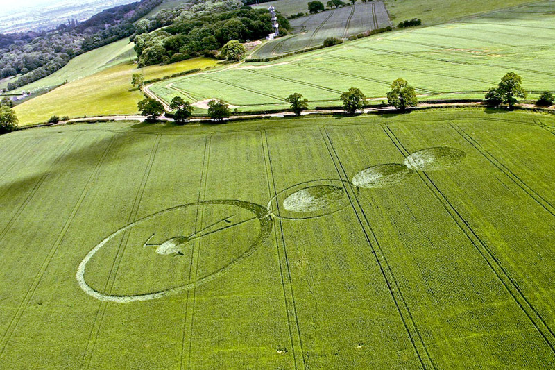 Malthous Bank, Shropshire crop circle, aerial photo 12