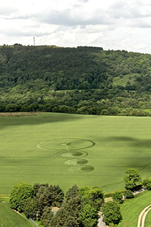Malthous Bank, Shropshire crop circle, aerial photo 20