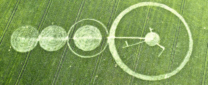 Malthous Bank, Shropshire crop circle, aerial photo 27